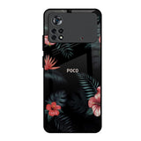 Tropical Art Flower Poco X4 Pro 5G Glass Back Cover Online