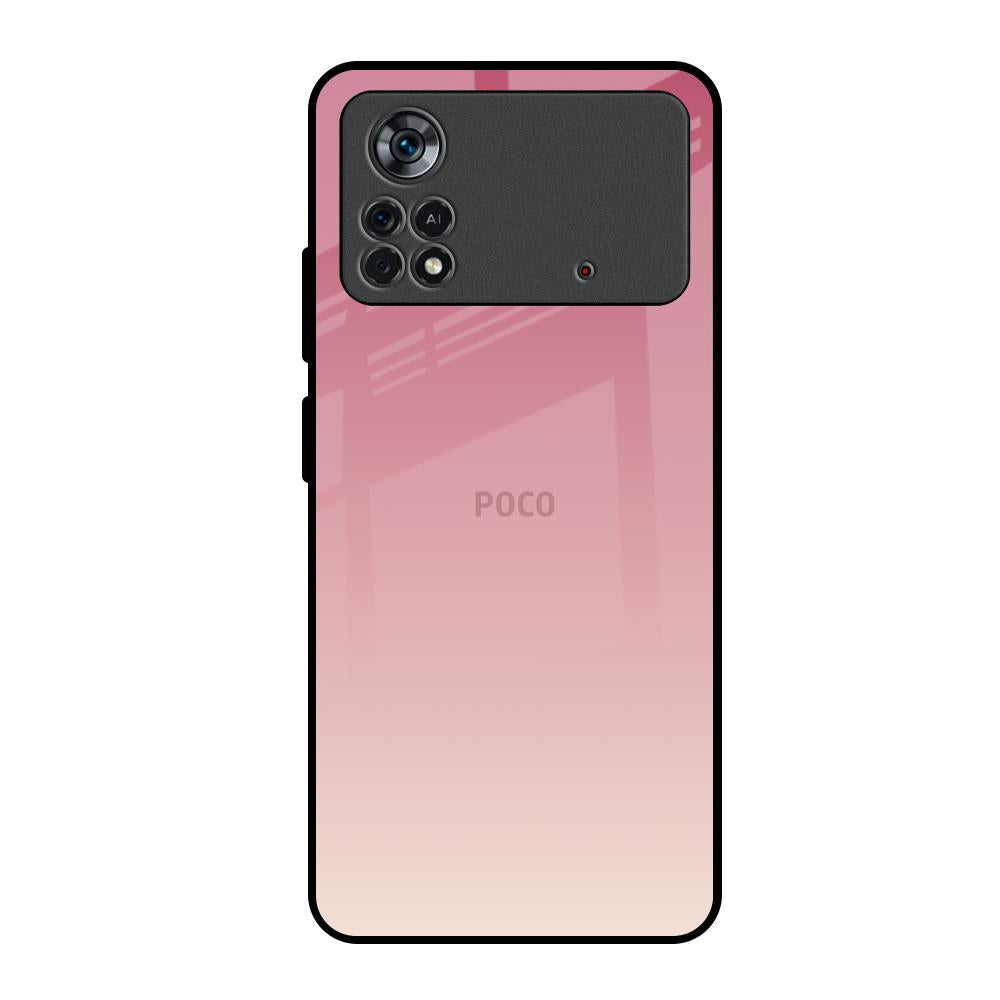 Blooming Pink Poco X4 Pro 5G Glass Back Cover Online