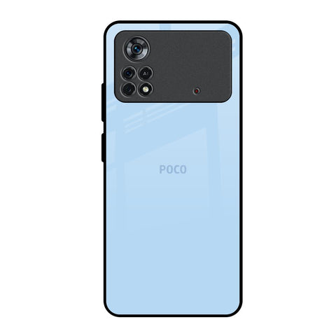 Pastel Sky Blue Poco X4 Pro 5G Glass Back Cover Online