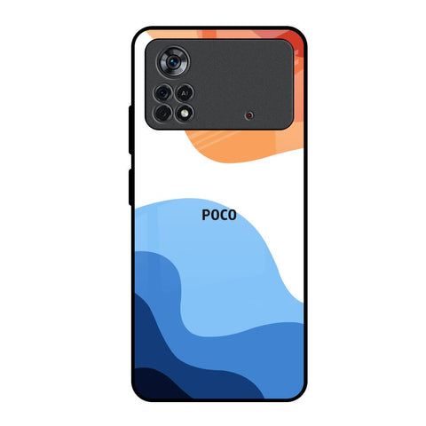 Wavy Color Pattern Poco X4 Pro 5G Glass Back Cover Online