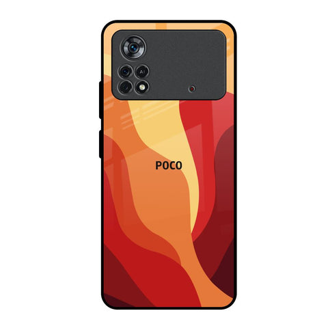 Magma Color Pattern Poco X4 Pro 5G Glass Back Cover Online