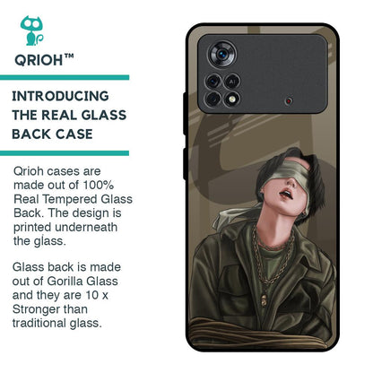 Blind Fold Glass Case for Poco X4 Pro 5G