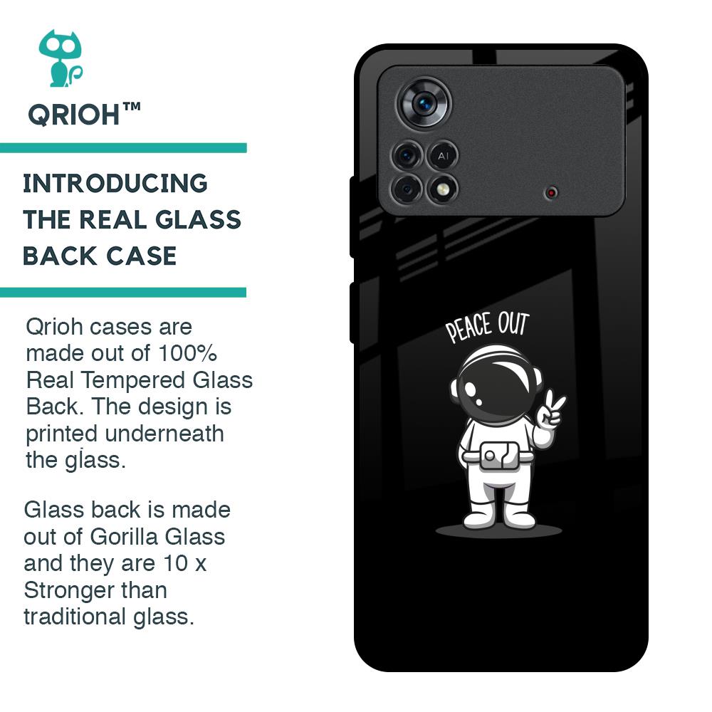 Peace Out Astro Glass Case for Poco X4 Pro 5G