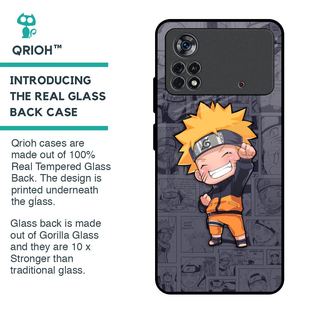 Orange Chubby Glass Case for Poco X4 Pro 5G