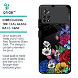 Rose Flower Bunch Art Glass Case for Poco X4 Pro 5G