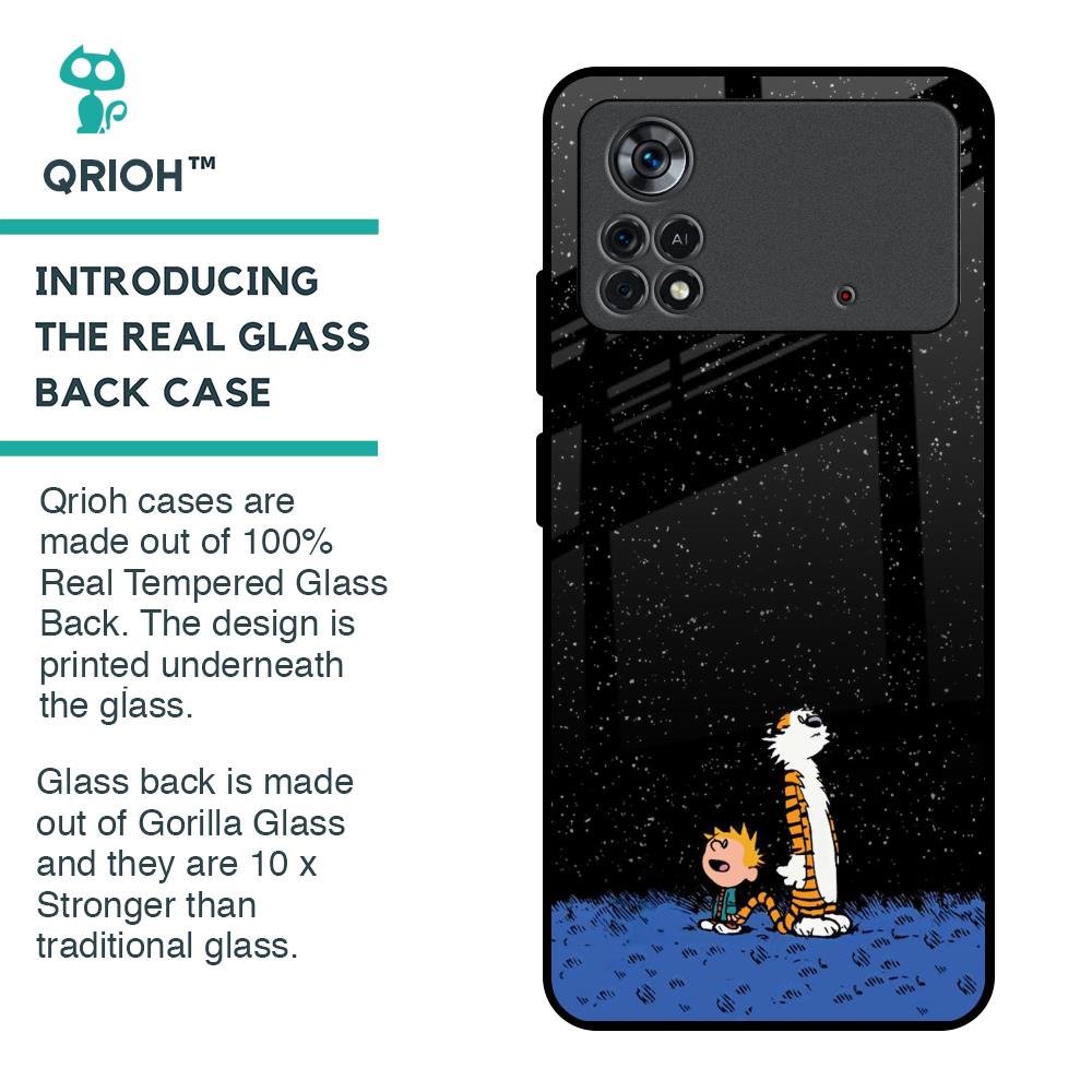 Night Sky Star Glass Case for Poco X4 Pro 5G