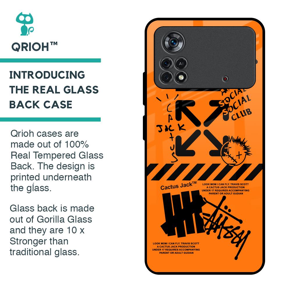 Anti Social Club Glass Case for Poco X4 Pro 5G