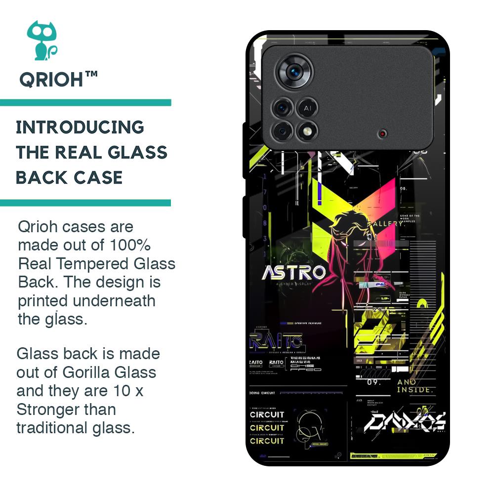 Astro Glitch Glass Case for Poco X4 Pro 5G
