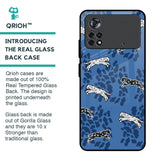 Blue Cheetah Glass Case for Poco X4 Pro 5G