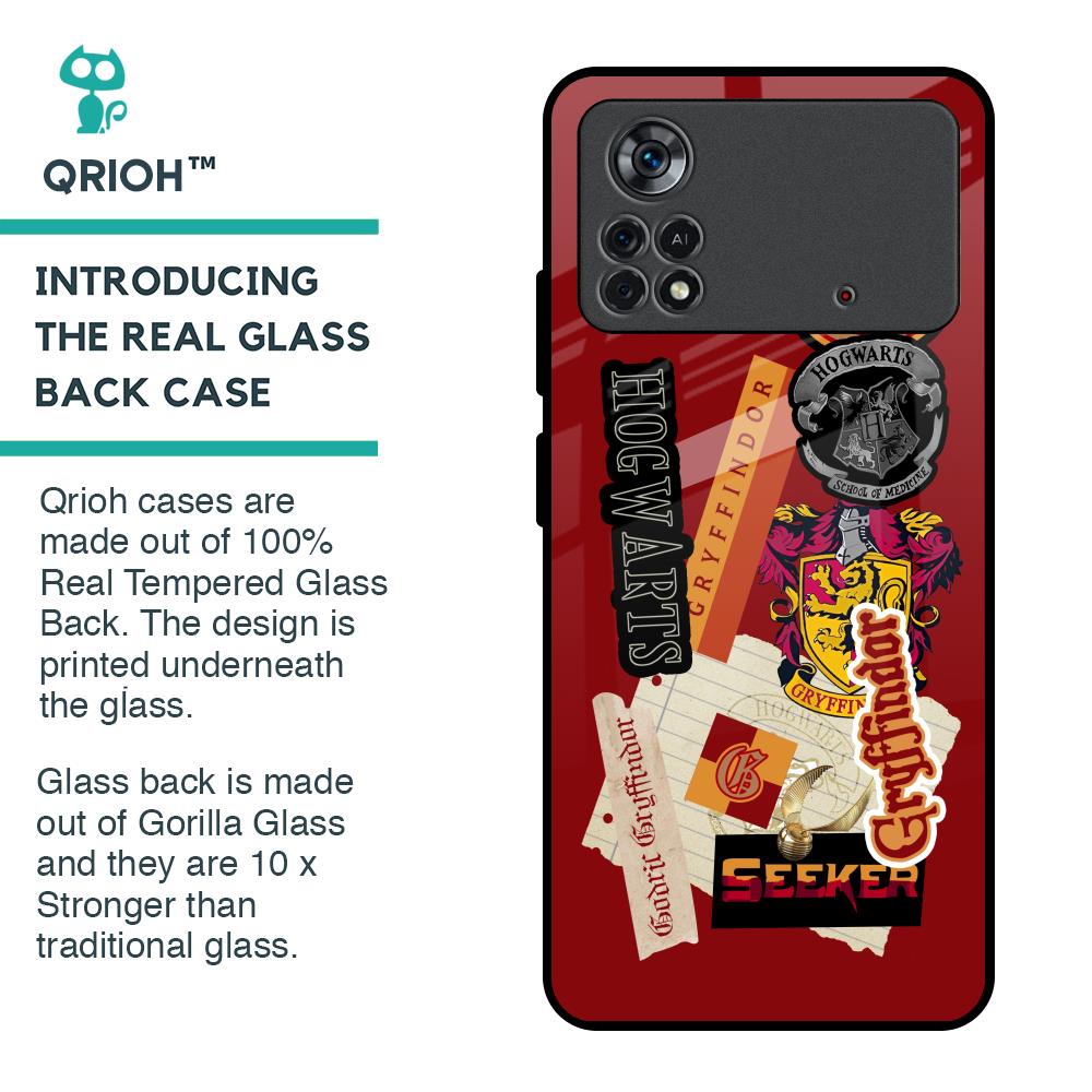 Gryffindor Glass Case for Poco X4 Pro 5G
