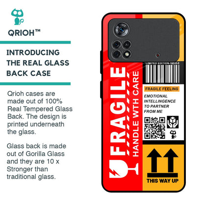 Handle With Care Glass Case for Poco X4 Pro 5G
