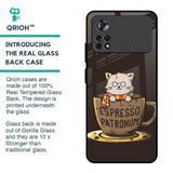Tea With Kitty Glass Case For Poco X4 Pro 5G