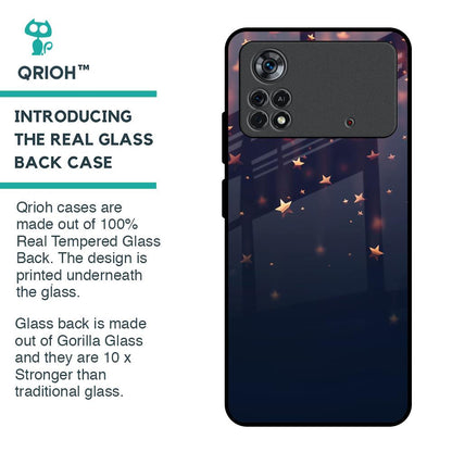 Falling Stars Glass Case For Poco X4 Pro 5G