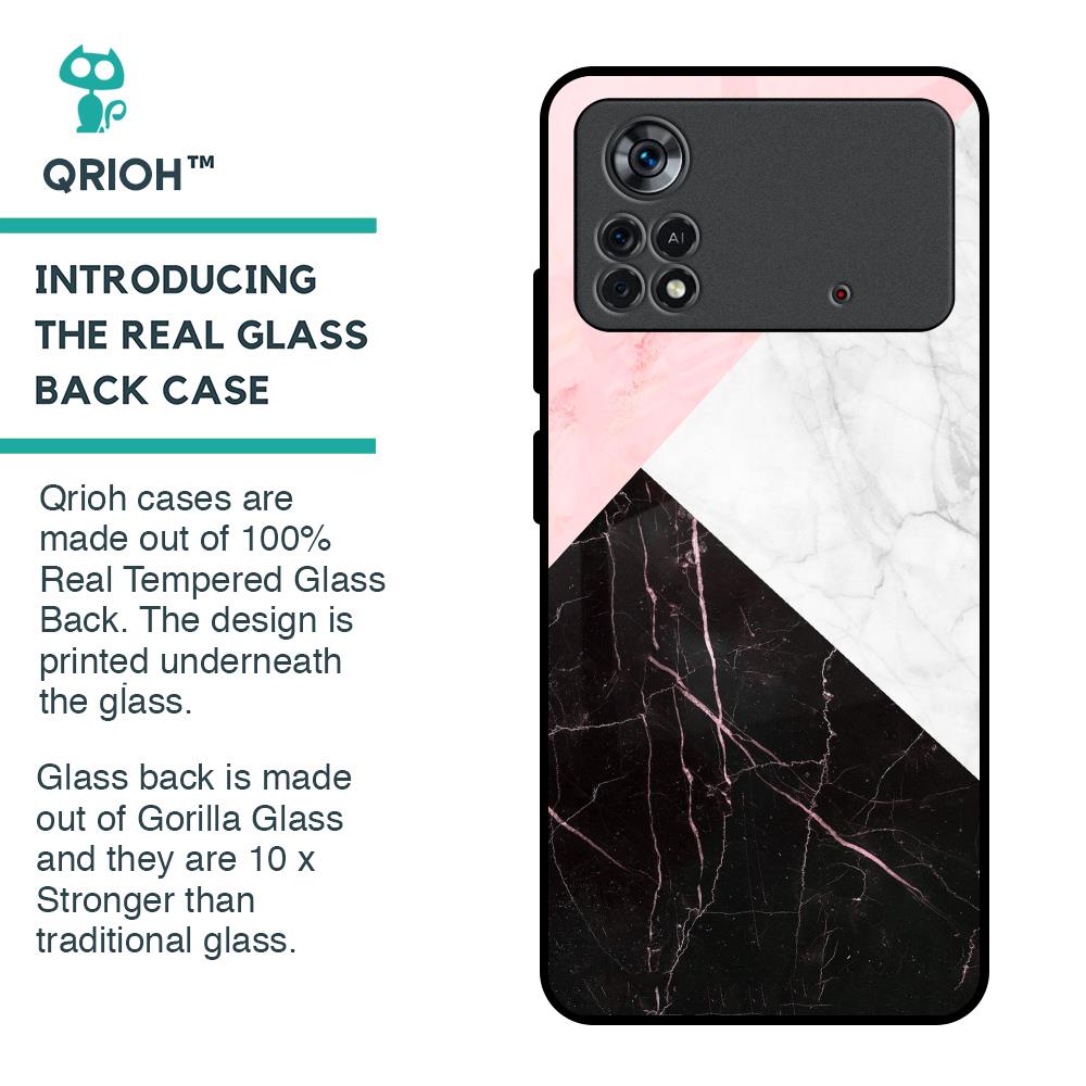 Marble Collage Art Glass Case For Poco X4 Pro 5G