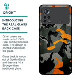 Camouflage Orange Glass Case For Poco X4 Pro 5G