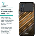 Diagonal Slash Pattern Glass Case for Poco X4 Pro 5G