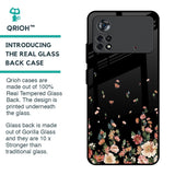 Floating Floral Print Glass Case for Poco X4 Pro 5G