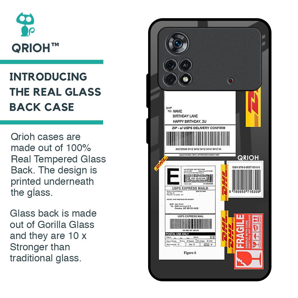 Cool Barcode Label Glass Case For Poco X4 Pro 5G