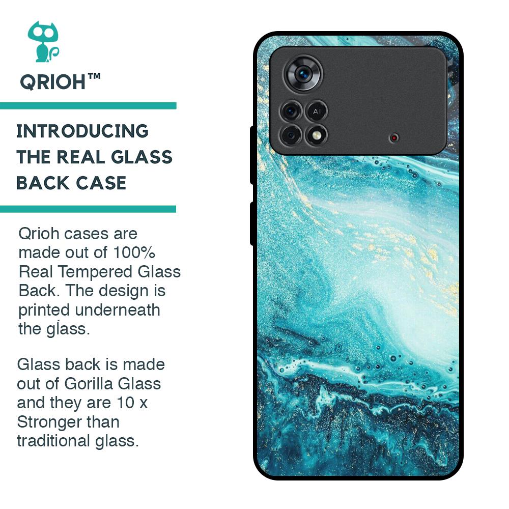 Sea Water Glass Case for Poco X4 Pro 5G