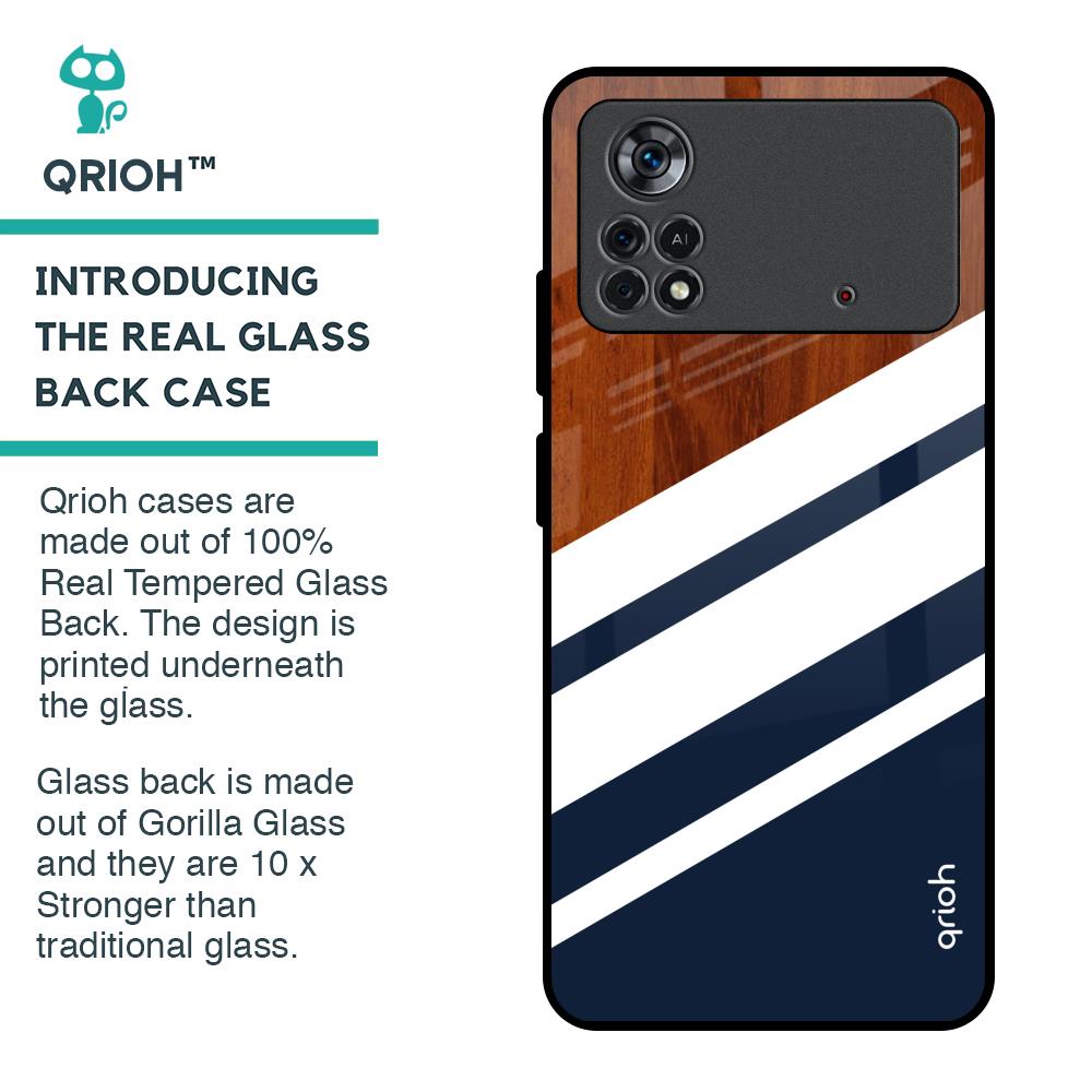 Bold Stripes Glass Case for Poco X4 Pro 5G
