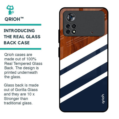 Bold Stripes Glass Case for Poco X4 Pro 5G