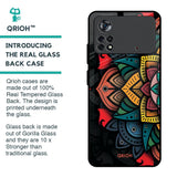 Retro Gorgeous Flower Glass Case for Poco X4 Pro 5G
