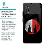 Anime Red Moon Glass Case for Poco X4 Pro 5G