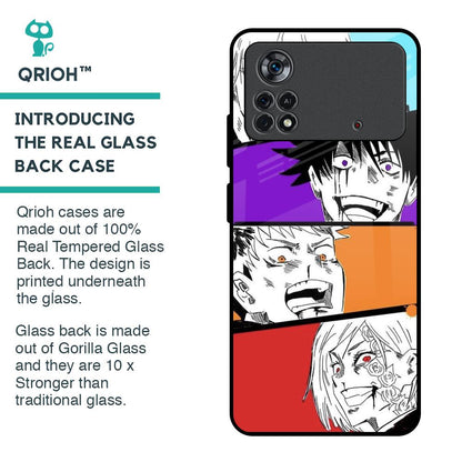 Anime Sketch Glass Case for Poco X4 Pro 5G