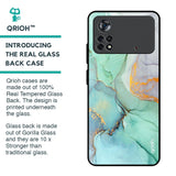 Green Marble Glass Case for Poco X4 Pro 5G