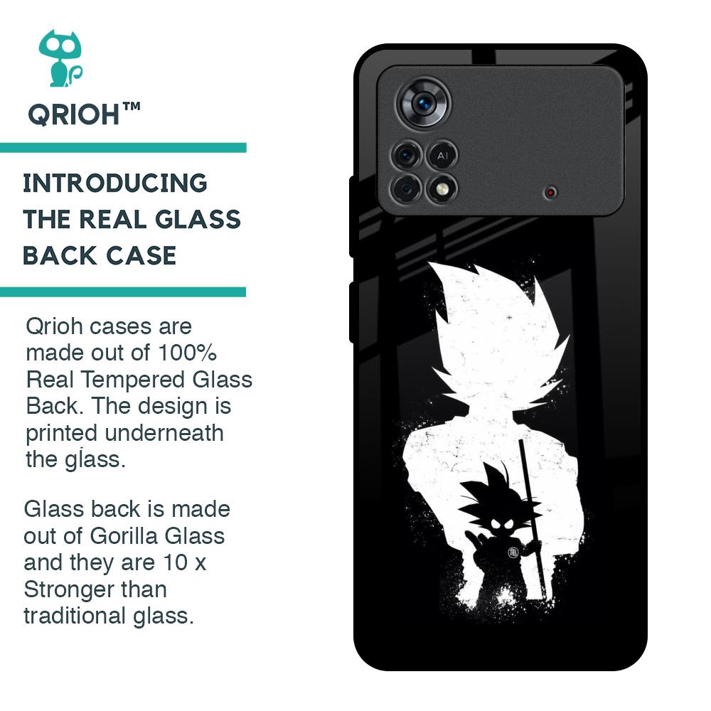 Monochrome Goku Glass Case for Poco X4 Pro 5G