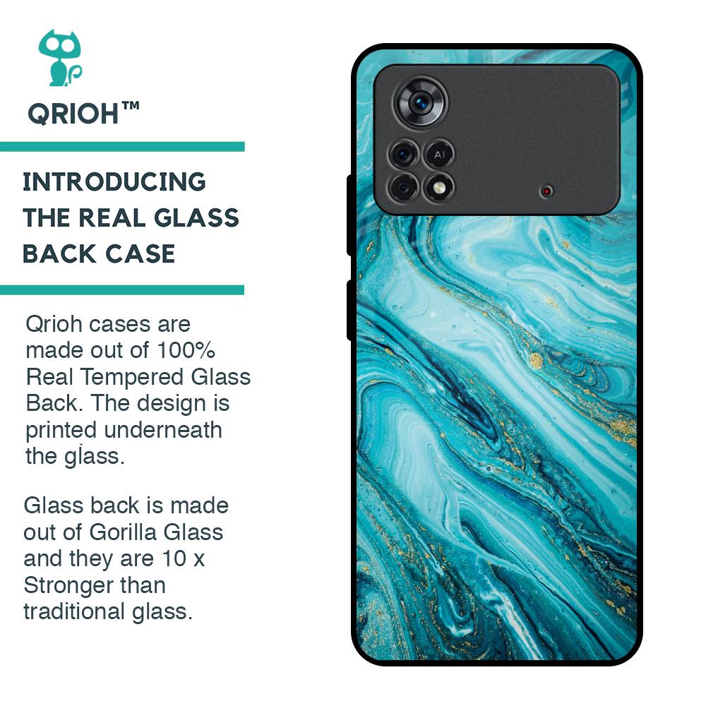 Ocean Marble Glass Case for Poco X4 Pro 5G