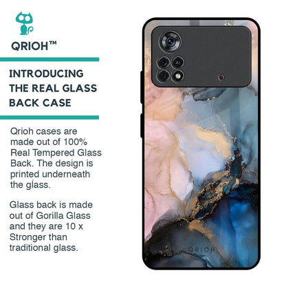 Marble Ink Abstract Glass Case for Poco X4 Pro 5G