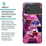 Electroplated Geometric Marble Glass Case for Poco X4 Pro 5G