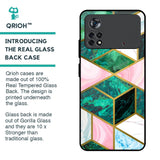 Seamless Green Marble Glass Case for Poco X4 Pro 5G