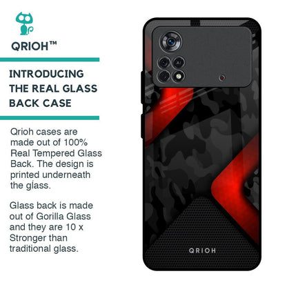 Modern Camo Abstract Glass Case for Poco X4 Pro 5G