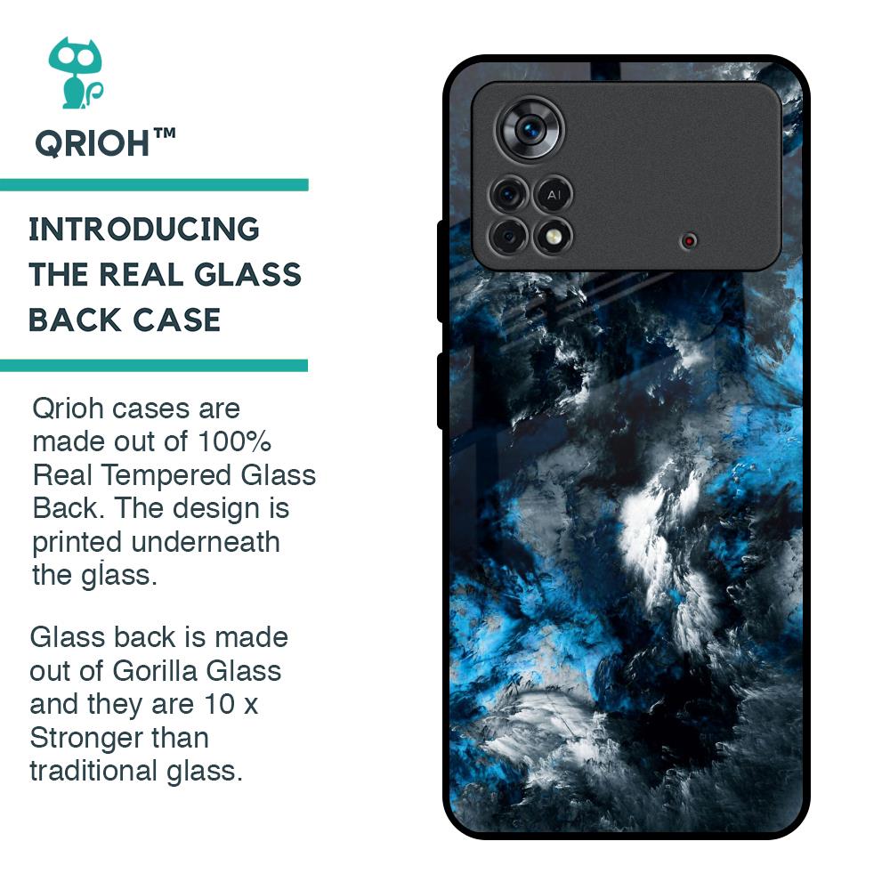 Cloudy Dust Glass Case for Poco X4 Pro 5G