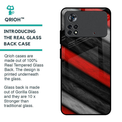 Soft Wooden Texture Glass Case for Poco X4 Pro 5G