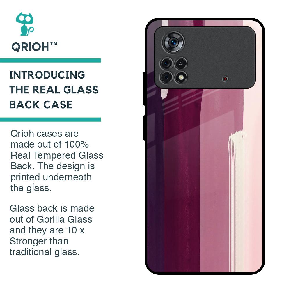 Brush Stroke Art Glass Case for Poco X4 Pro 5G