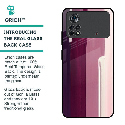 Brush Stroke Art Glass Case for Poco X4 Pro 5G