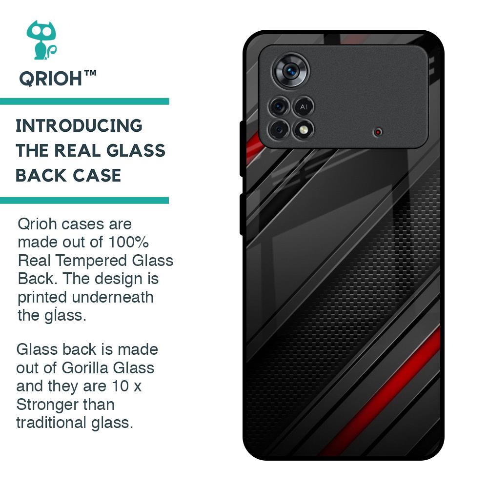 Modern Abstract Glass Case for Poco X4 Pro 5G