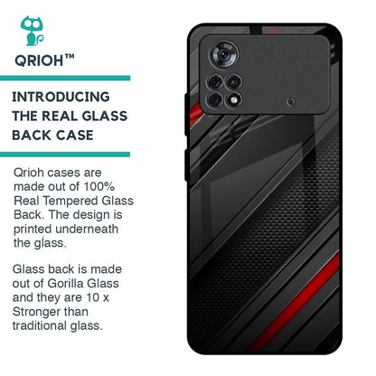 Modern Abstract Glass Case for Poco X4 Pro 5G