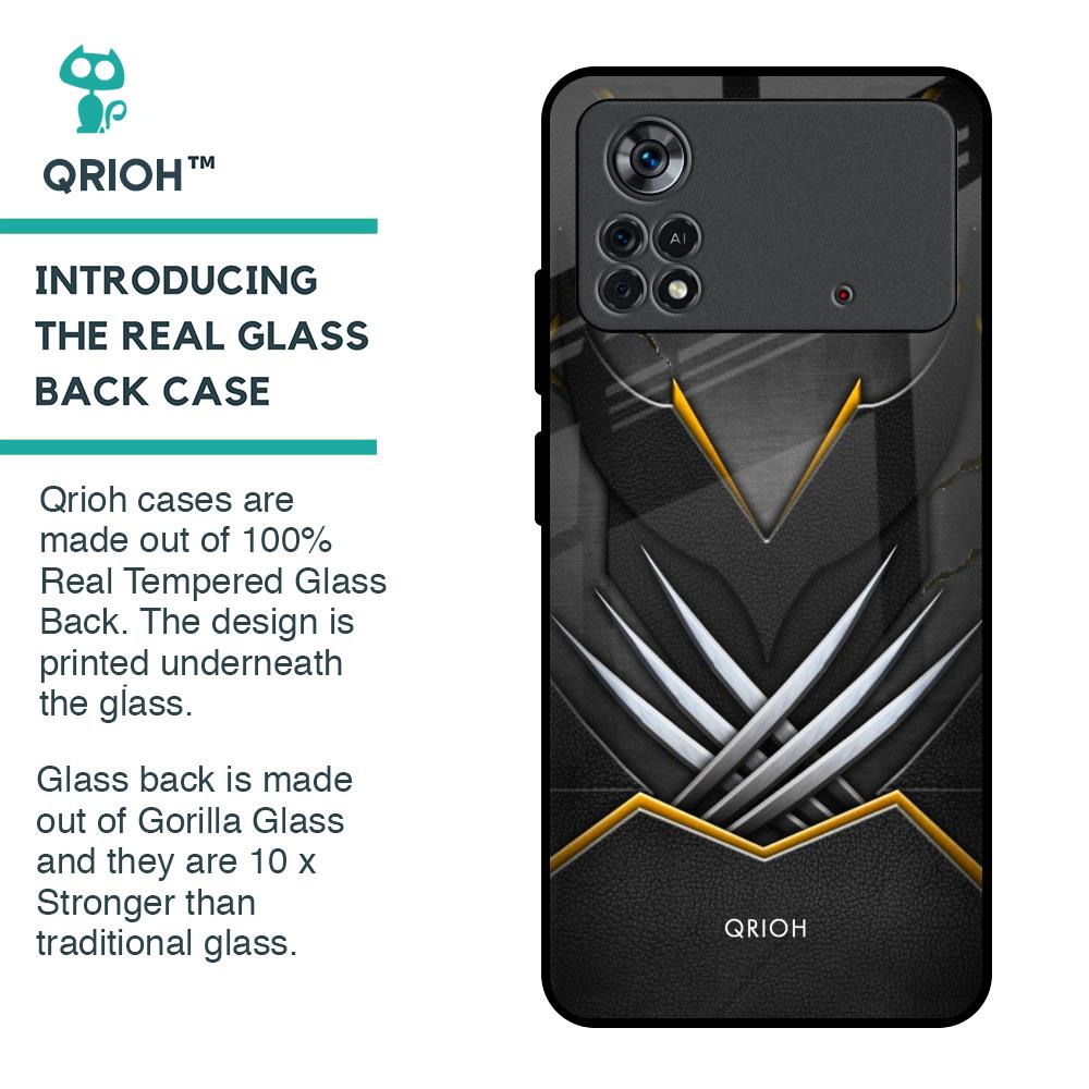 Black Warrior Glass Case for Poco X4 Pro 5G