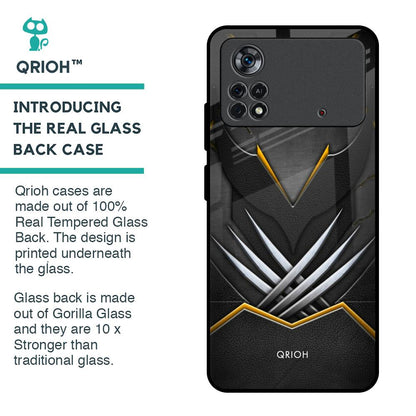 Black Warrior Glass Case for Poco X4 Pro 5G