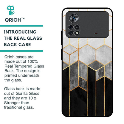 Tricolor Pattern Glass Case for Poco X4 Pro 5G