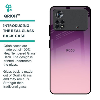 Purple Gradient Glass case for Poco X4 Pro 5G