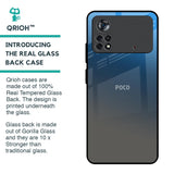 Blue Grey Ombre Glass Case for Poco X4 Pro 5G