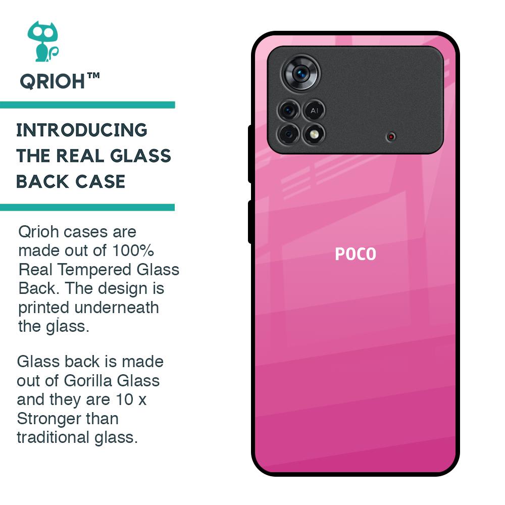 Pink Ribbon Caddy Glass Case for Poco X4 Pro 5G
