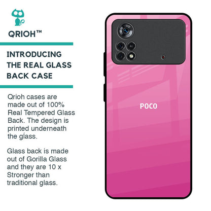 Pink Ribbon Caddy Glass Case for Poco X4 Pro 5G