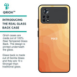 Orange Curve Pattern Glass Case for Poco X4 Pro 5G