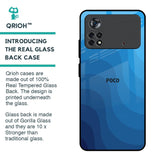 Blue Wave Abstract Glass Case for Poco X4 Pro 5G